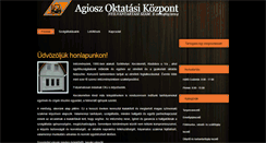 Desktop Screenshot of agiosz.hu